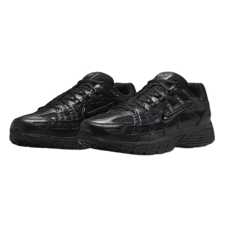 A pair of black Nike athletic sneakers