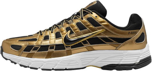 A Nike P-6000 sneaker in metallic gold 