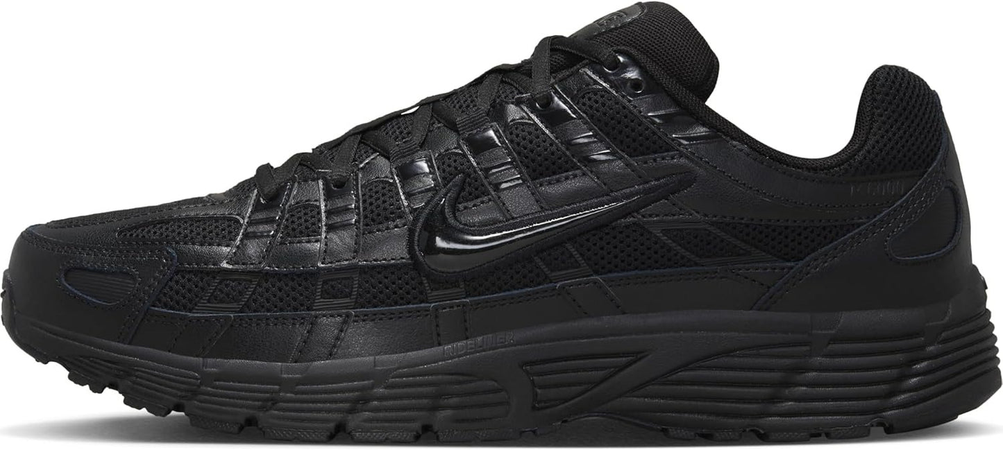 A black Nike running shoe