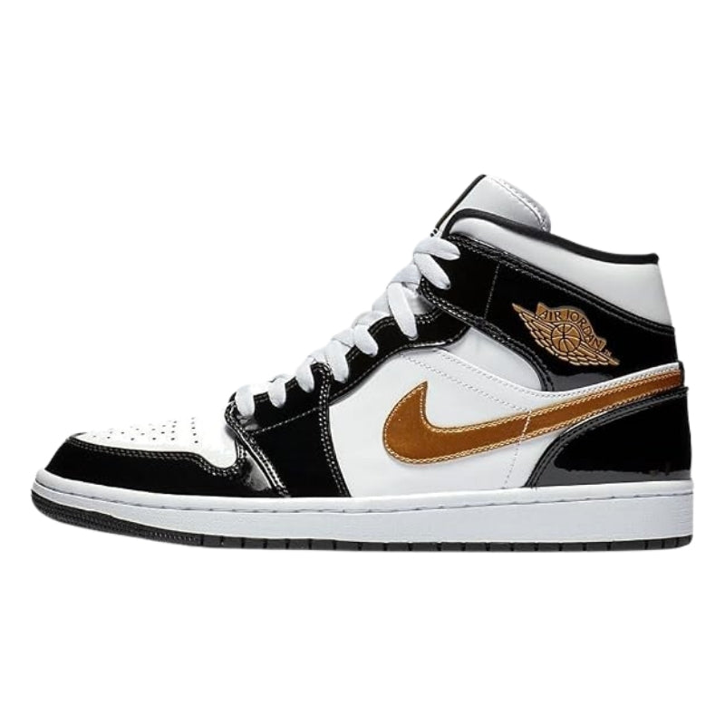 A classic high-top sneaker in blacks