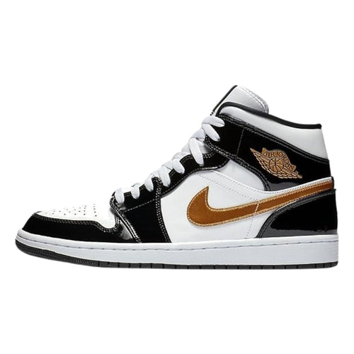 A classic high-top sneaker in blacks