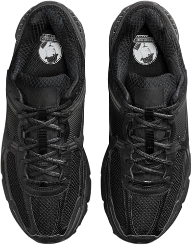 A pair of black athletic sneakers
