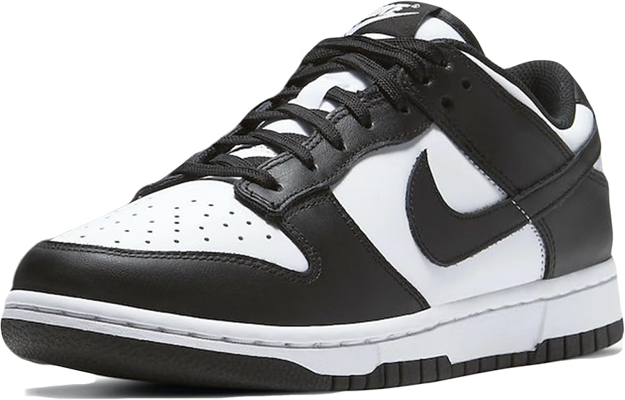 Black and white Nike sneaker on a white background