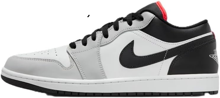 Gray and black sneaker with a prominent 