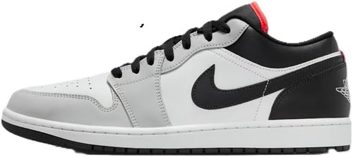Gray and black sneaker with a prominent 