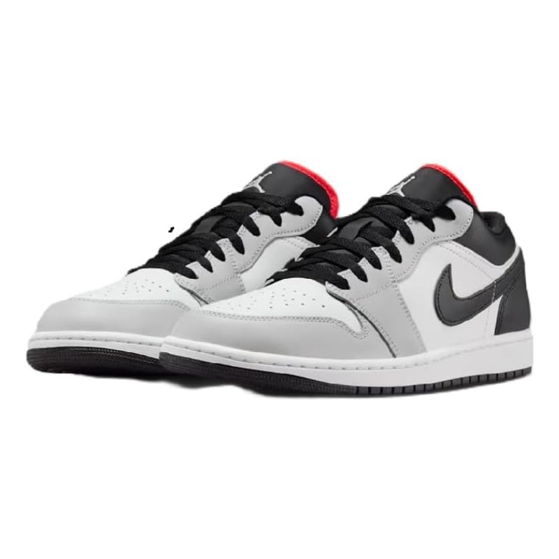 Pair angle view of men retro low court leather sneakers