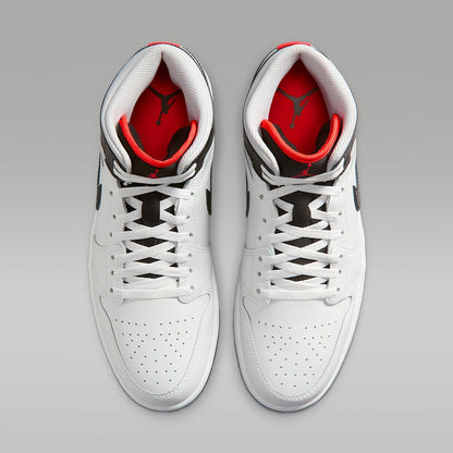 Nike Air Jordan 1 Mid Men's Shoes - Summit White/Grey