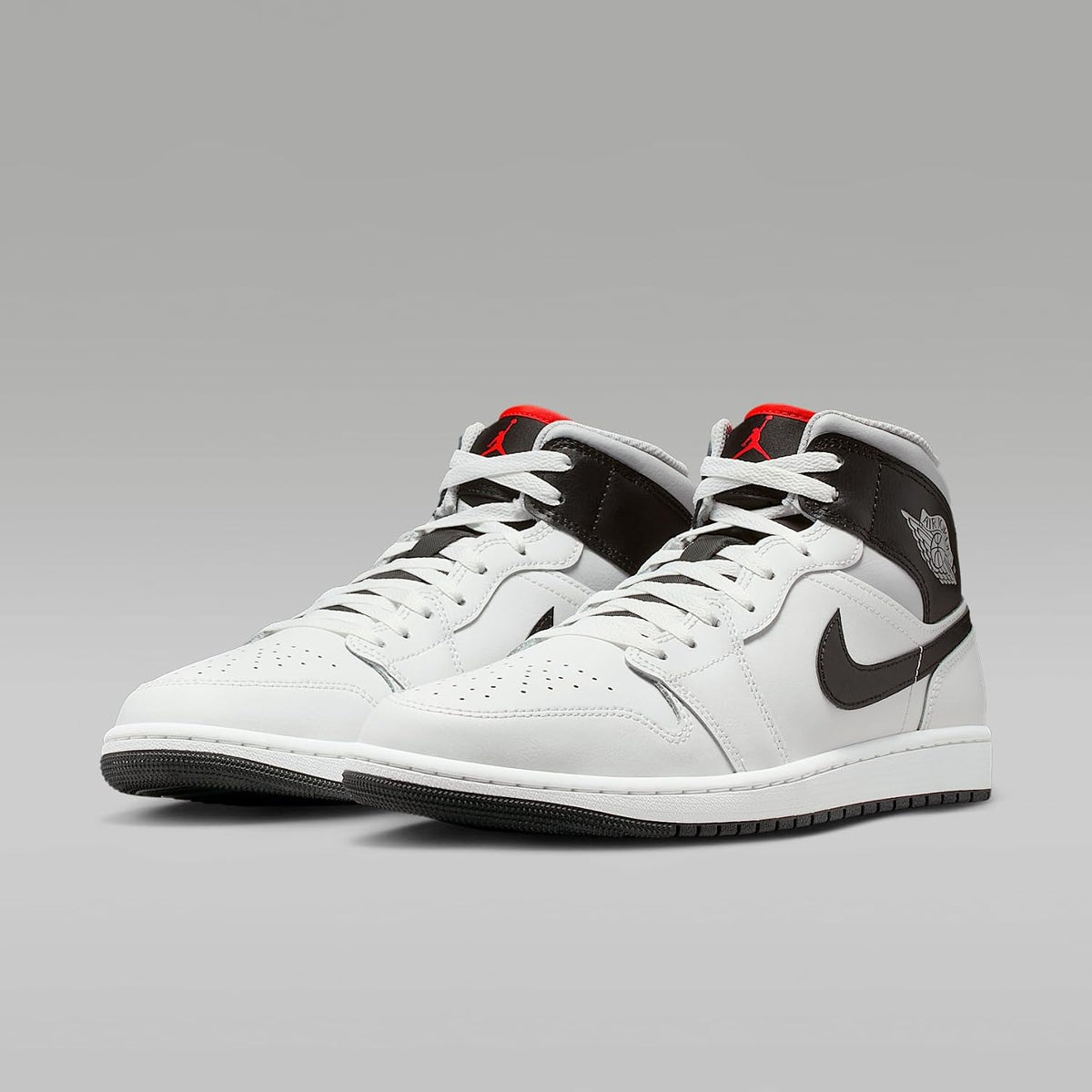 Nike Air Jordan 1 Mid Men's Shoes - Summit White/Grey