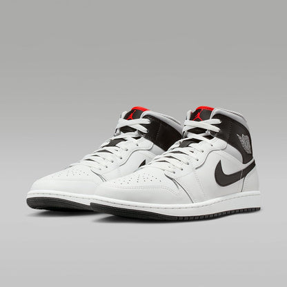 Nike Air Jordan 1 Mid Men's Shoes - Summit White/Grey