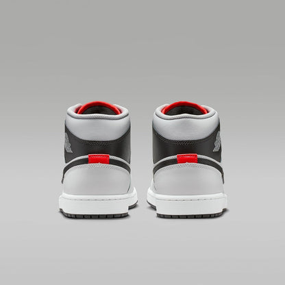 Nike Air Jordan 1 Mid Men's Shoes - Summit White/Grey