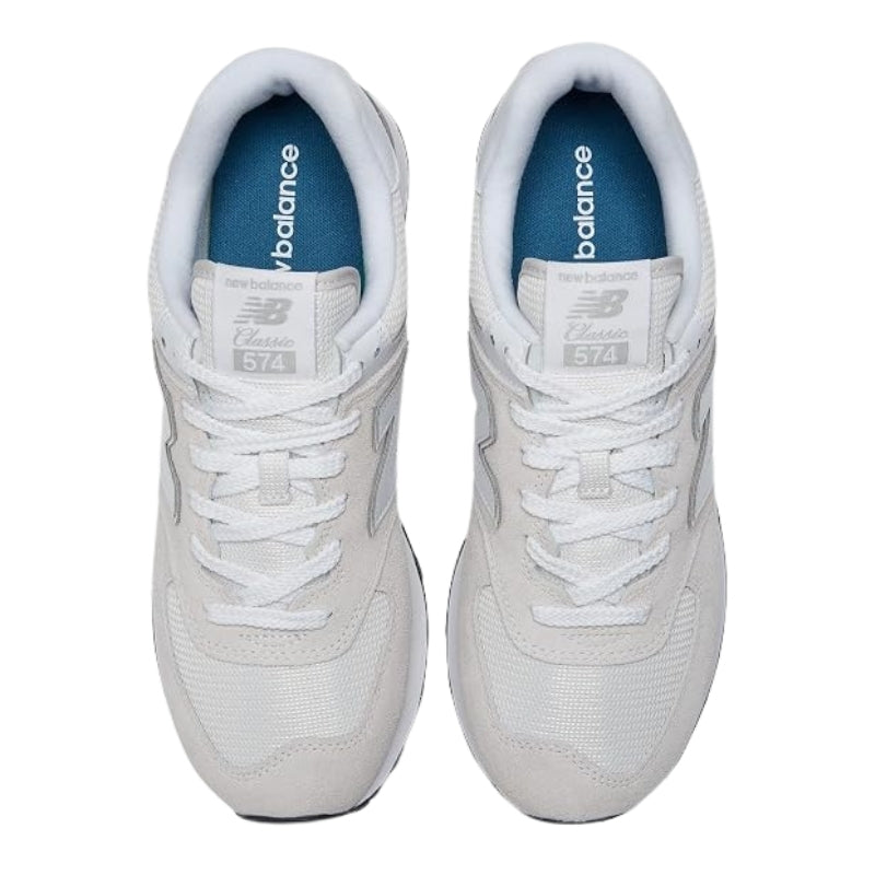 sneakers in white and light gray