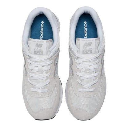 sneakers in white and light gray